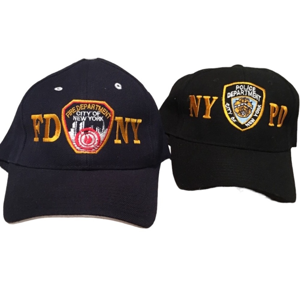 2 Hat bundle of NYFD & NYPD ball caps Never worn
